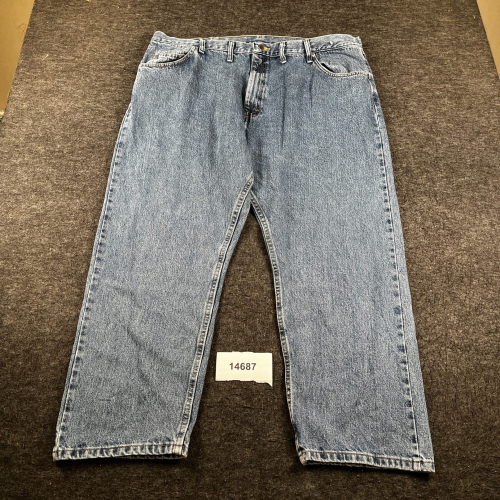 Wrangler Five Star Premium Denim Jeans Mens 44x29 Blue Relaxed Fit Straight Leg